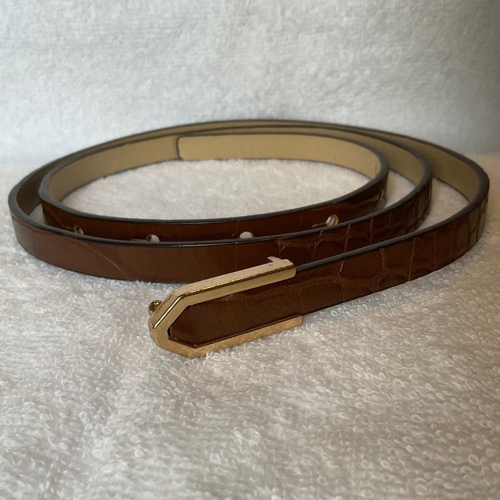 **Free with Purchase** Brown Belt Vegan Leather with Snake Skin Pattern